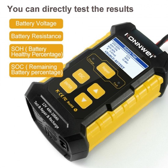 Tester diagnoza si redresor auto baterie 12V KONNWEI KW510